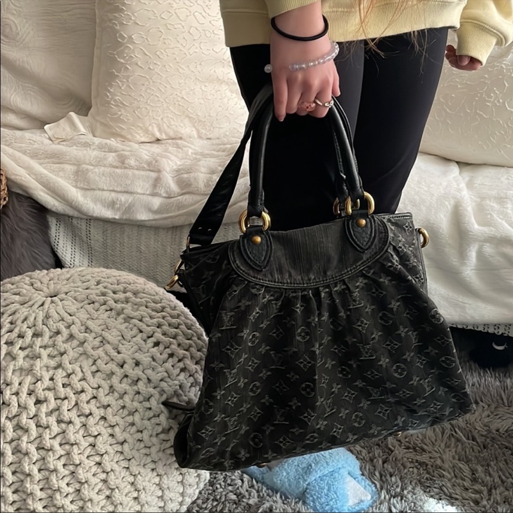 Louis Vuitton Black Monogram Denim GM Neo Cabby Bag - Picture 5 of 12